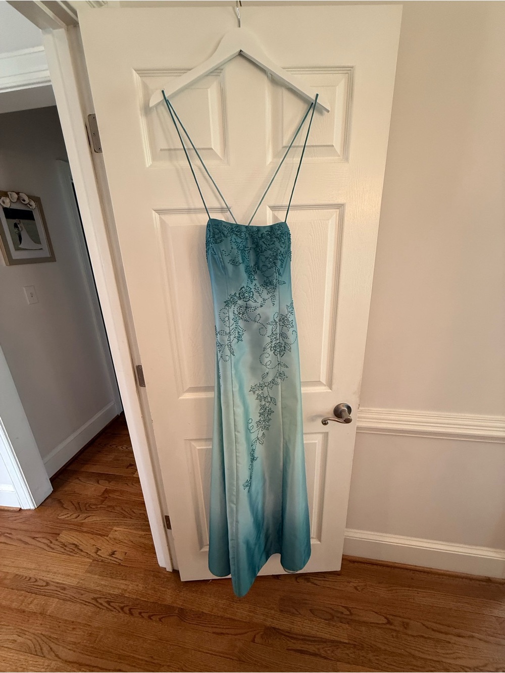 Jump Teal Ombre Spaghetti Strap Maxi Dress